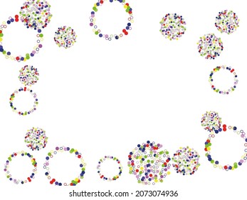 Beautiful colored illustration with blurred circles in nature style.  Template for your brand book. Glitter silver dot abstract illustration with blurred drops of rain. 