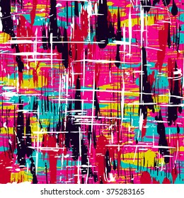 beautiful colored lines Graffiti on a black background vector illustration