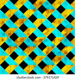 beautiful colored polygons with white contours seamless pattern vector illustration