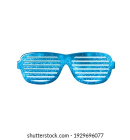 beautiful colored realistic glasses fancy interesting shape for masquerade isolate on white background illustration