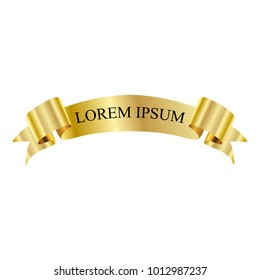 Beautiful colored ribbon. Realistic Ribbon with inscription: Lorem ipsum