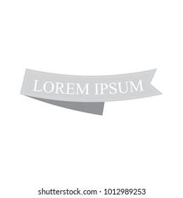 Beautiful colored ribbon. Realistic Ribbon with inscription: Lorem ipsum
