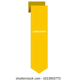 Beautiful colored ribbon. Realistic Ribbon with inscription: Lorem ipsum
