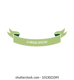 Beautiful colored ribbon. Realistic Ribbon with inscription: Lorem ipsum