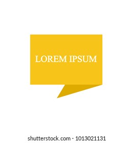 Beautiful colored ribbon. Realistic Ribbon with inscription: Lorem ipsum
