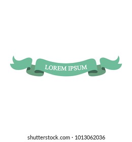 Beautiful colored ribbon. Realistic Ribbon with inscription: Lorem ipsum