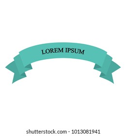 Beautiful colored ribbon. Realistic Ribbon with inscription: Lorem ipsum