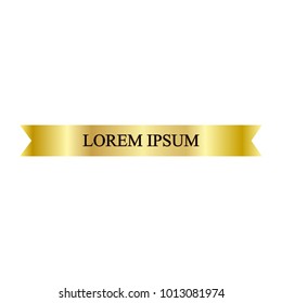 Beautiful colored ribbon. Realistic Ribbon with inscription: Lorem ipsum
