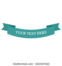 Beautiful colored ribbon. Realistic Ribbon with inscription:your text here