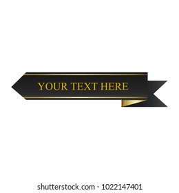 Beautiful colored ribbon. Realistic Ribbon with inscription:your text here
