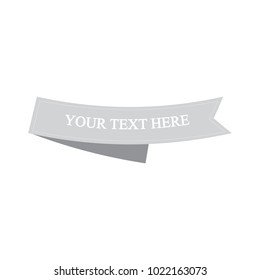 Beautiful colored ribbon. Realistic Ribbon with inscription:your text here