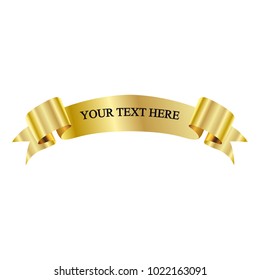 Beautiful colored ribbon. Realistic Ribbon with inscription:your text here
