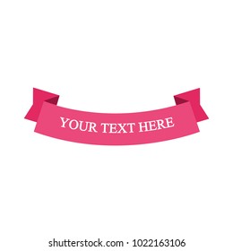 Beautiful colored ribbon. Realistic Ribbon with inscription:your text here