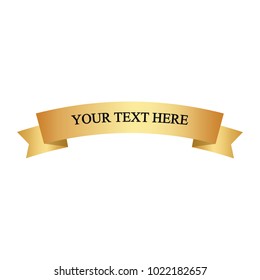 Beautiful colored ribbon. Realistic Ribbon with inscription:your text here