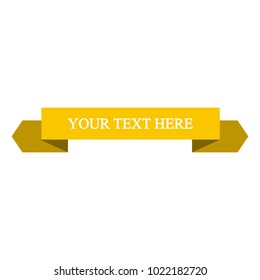 Beautiful colored ribbon. Realistic Ribbon with inscription:your text here