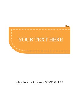 Beautiful colored ribbon. Realistic Ribbon with inscription:your text here