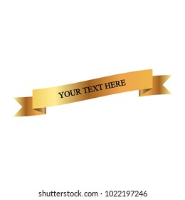 Beautiful colored ribbon. Realistic Ribbon with inscription:your text here