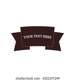 Beautiful colored ribbon. Realistic Ribbon with inscription:your text here