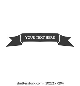Beautiful colored ribbon. Realistic Ribbon with inscription:your text here