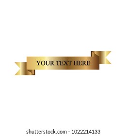 Beautiful colored ribbon. Realistic Ribbon with inscription:your text here