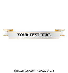 Beautiful colored ribbon. Realistic Ribbon with inscription:your text here