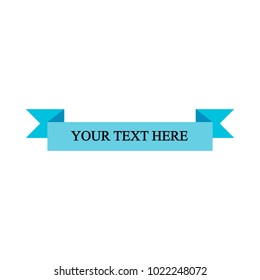 Beautiful colored ribbon. Realistic Ribbon with inscription:your text here