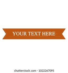 Beautiful colored ribbon. Realistic Ribbon with inscription:your text here