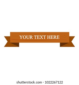 Beautiful colored ribbon. Realistic Ribbon with inscription:your text here