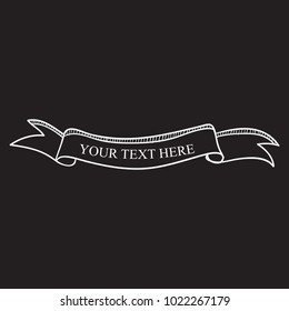 Beautiful colored ribbon. Realistic Ribbon with inscription:your text here