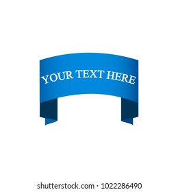 Beautiful colored ribbon. Realistic Ribbon with inscription:your text here