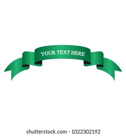 Beautiful colored ribbon. Realistic Ribbon with inscription:your text here