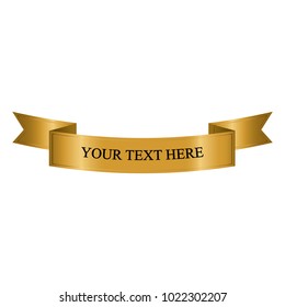 Beautiful colored ribbon. Realistic Ribbon with inscription:your text here
