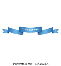 Beautiful colored ribbon. Realistic Ribbon with inscription:your text here