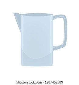 Beautiful colored teapot for brewing tea and boiling water. Teapot unusual shape.