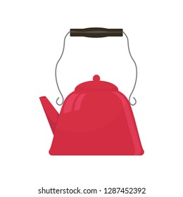 Beautiful colored teapot for brewing tea and boiling water. Teapot unusual shape.