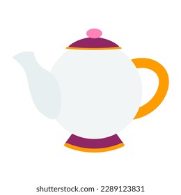 Beautiful colored teapot. Vector illustration