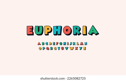 Beautiful Colorful 3D Kids logo Fonts, Creative Typography Fonts for Children's Books, Educational Materials, and Fun Projects" Letters,  Colorful 3D kids alphabet design vector template. 