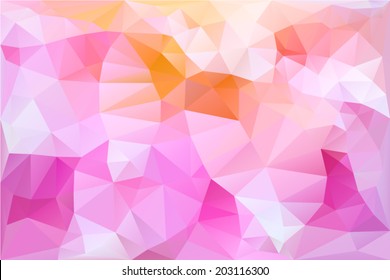Beautiful colorful abstract background with Dahlia flower. Triangle texture. Vector illustration of natural material. Web and mobile template