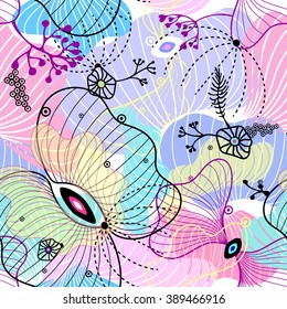 Beautiful colorful abstract seamless pattern. Background, texture, textile, fabric