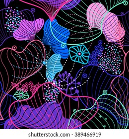 Beautiful colorful abstract seamless pattern. Background, texture, textile, fabric