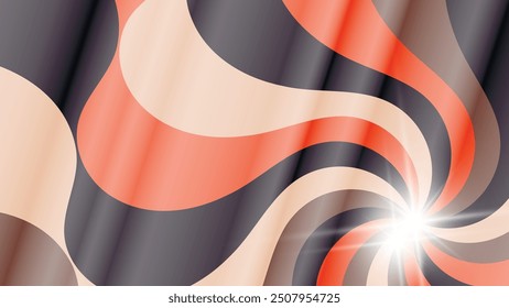 Beautiful colorful abstract wallpaper in coral chocolate cream tones. Excellent background template for booklets, brochures, business cards, billboards and your other projects. Vector.