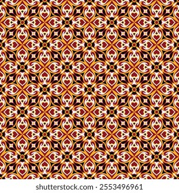 Beautiful colorful art seamless pattern. Art forms are grouped and arranged in a specific order. Vector image for print, textile, packaging, interior design and your other projects.
