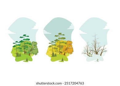 Beautiful and colorful autumn landscapes