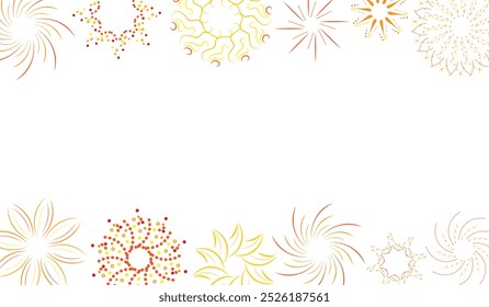Beautiful colorful background animation with spirals and fireworks