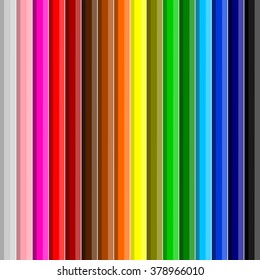 Beautiful colorful background with crayons - vector illustration