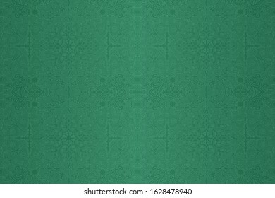 Beautiful colorful background with linear seamless pattern on the green background