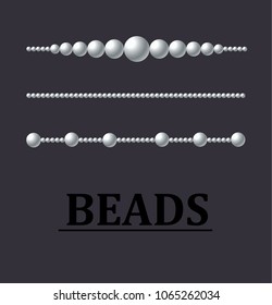 beautiful colorful beads .String beads are realistic insulated.vector illustration.