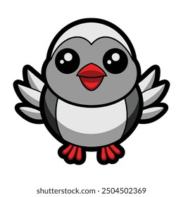 Un pájaro colorido hermoso con colecciones de Vector editables 