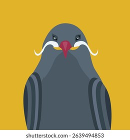 Beautiful colorful bird vector illustration