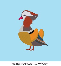 Beautiful colorful bird vector illustration